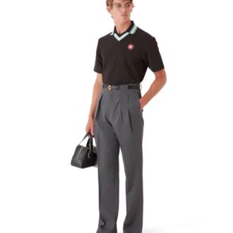 Pantalones de sastrería de lana con presillas