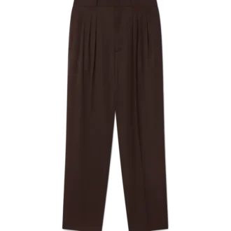 Pantalones de sastrería plisados de lana