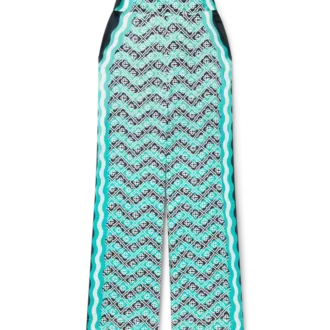 Pantalones de seda con motivo Monogram Wave