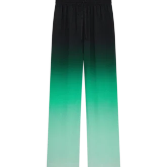 Pantalones de seda jacquard Ping Pong con degradado