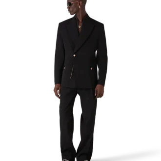 Pantalones plisados de lana