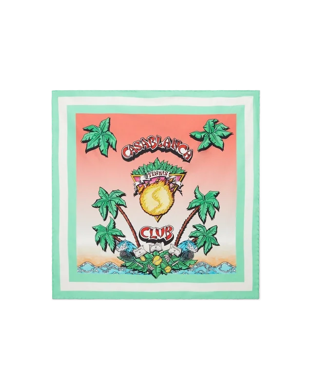 Pañuelo de seda mediano Tennis Club Pañuelo de seda mediano Tennis Club