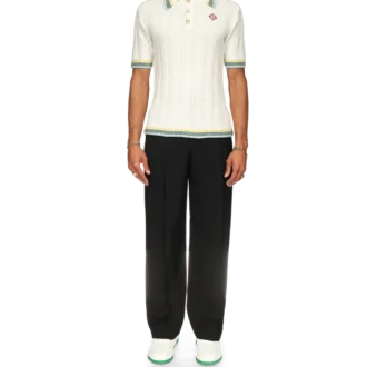 Polo de bouclé acanalado