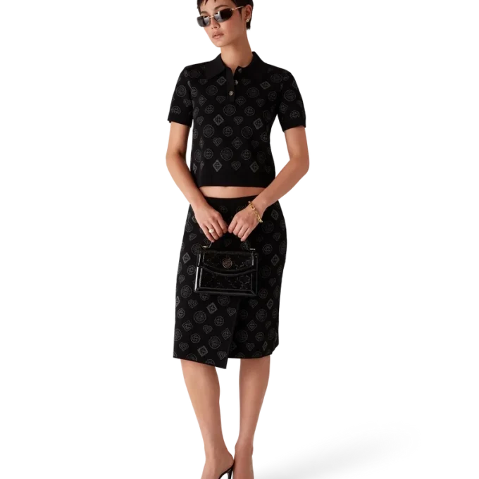 Polo de jacquard con monograma Polo de jacquard con monograma