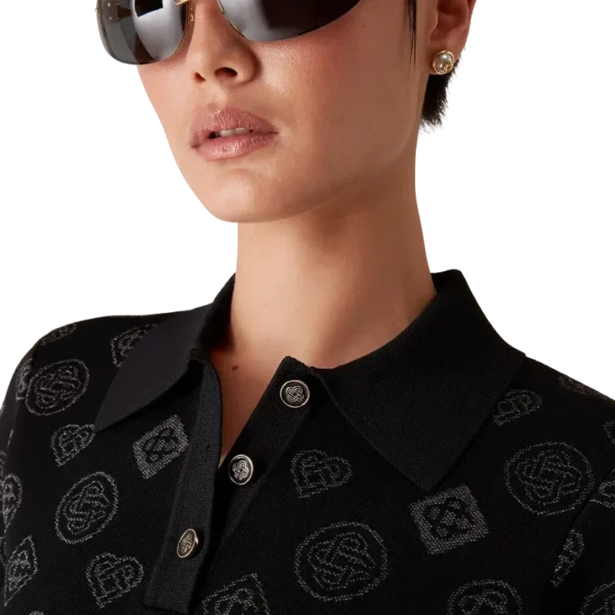 Polo de jacquard con monograma Polo de jacquard con monograma