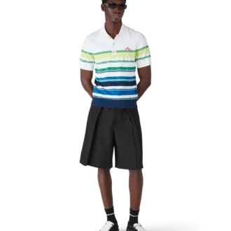 Polo de manga corta con rayas degradadas