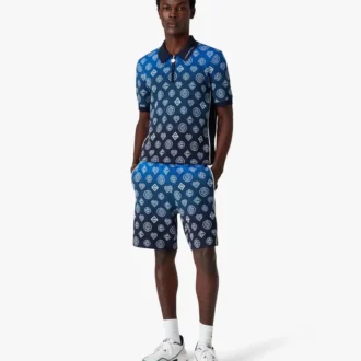 Polo de manga corta de punto con monograma degradado