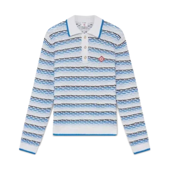 Polo de manga larga con costura plisada