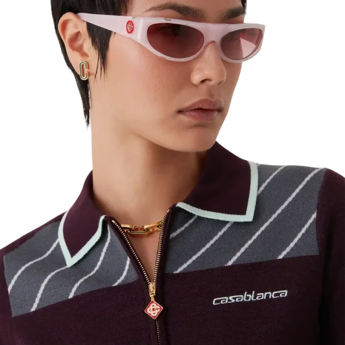 Polo de manga larga Diagonal Tennis Merino Polo de manga larga Diagonal Tennis Merino