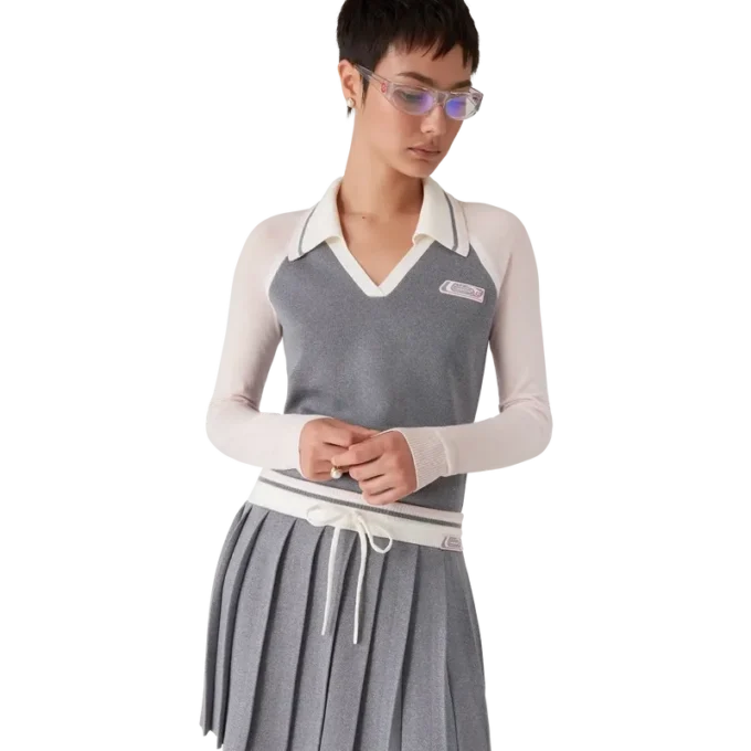 Polo de manga larga Merino Tennis Polo de manga larga Merino Tennis