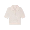 Polo de punto con monograma de cristal Polo de punto con monograma de cristal
