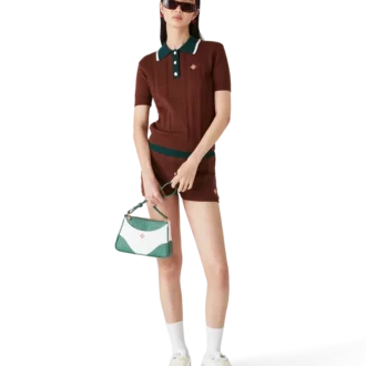 Polo de punto trenzado