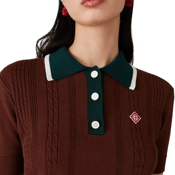 Polo de punto trenzado Polo de punto trenzado