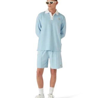 Polo de rayas de terciopelo