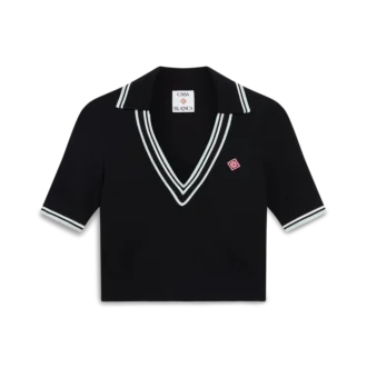 Polo de viscosa con cuello en V