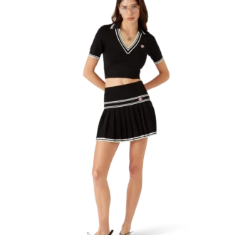 Polo de viscosa con cuello en V