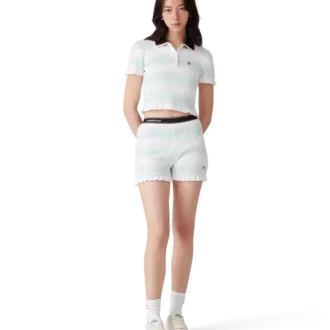 Polo fruncido a rayas