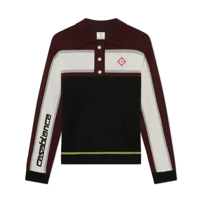 Polo oversize de manga larga a rayas Polo oversize de manga larga a rayas