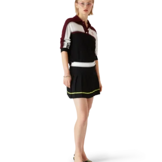 Polo oversize de manga larga a rayas