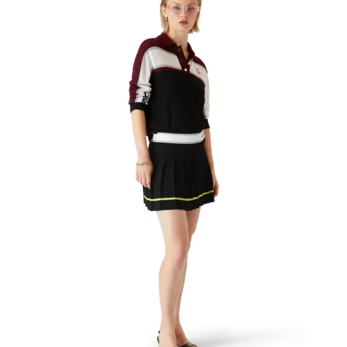 Polo oversize de manga larga a rayas Polo oversize de manga larga a rayas