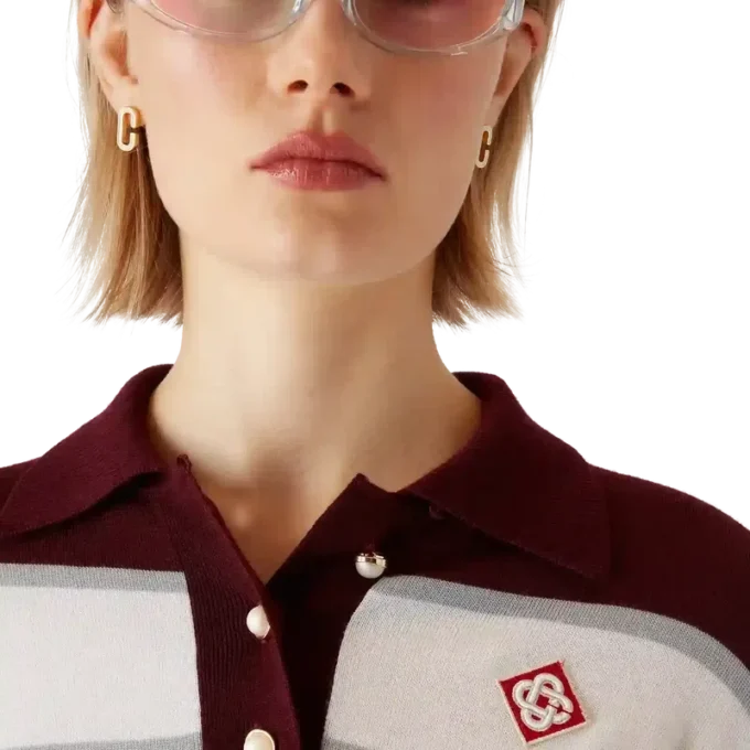 Polo oversize de manga larga a rayas Polo oversize de manga larga a rayas