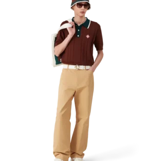 Polo oversize de punto trenzado