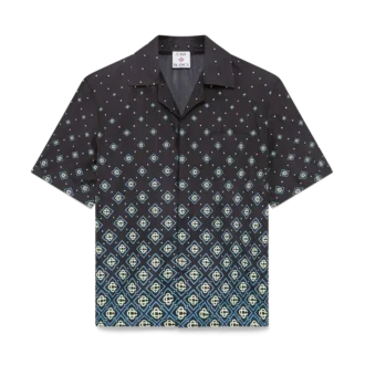 Ropa de baño de pantalones cortos con monograma degradado en negro