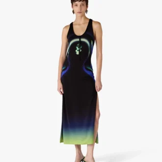 Sandalias tipo mule con tacón en negro