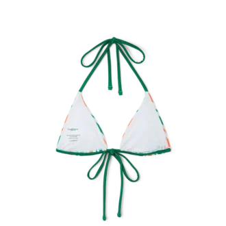 Top de bikini de tiras a rayas