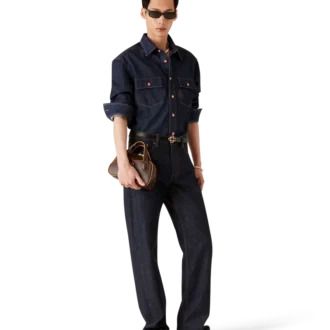 Vaqueros de denim con ribete Laurel