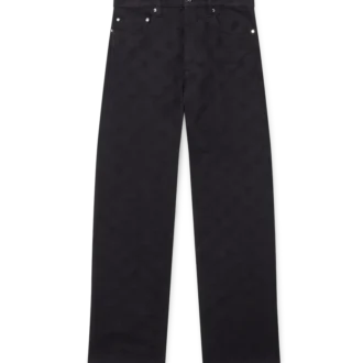 Vaqueros de pierna recta con monograma de denim