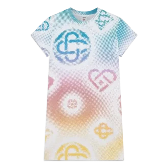 Vestido camiseta con logotipo en semitonos