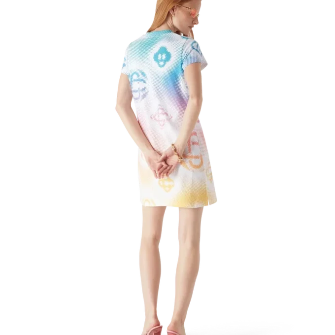 Vestido camiseta con logotipo en semitonos