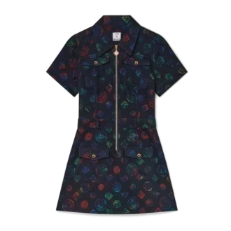 Vestido de denim con monograma