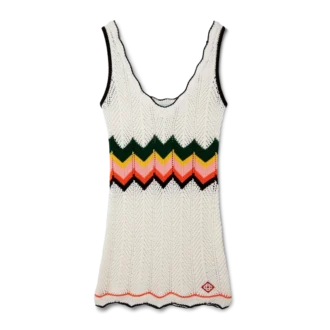 Vestido de encaje con diseño en zigzag