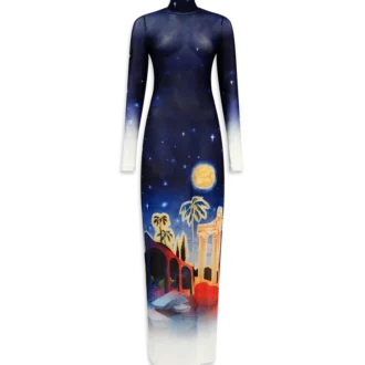 Vestido de malla Midnight Acropolis