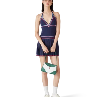 Vestido halter plisado