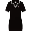 Vestido polo de viscosa con cuello en V Vestido polo de viscosa con cuello en V