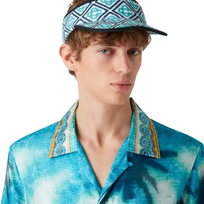 Visera de rizo con monograma Visera de rizo con monograma