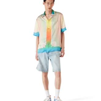 Zapatilla Court para hombre en blanco y azul