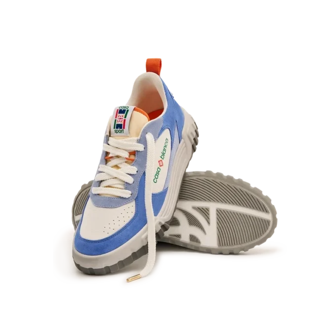 Zapatillas Court para mujer en blanco y azul Zapatillas Court para mujer en blanco y azul