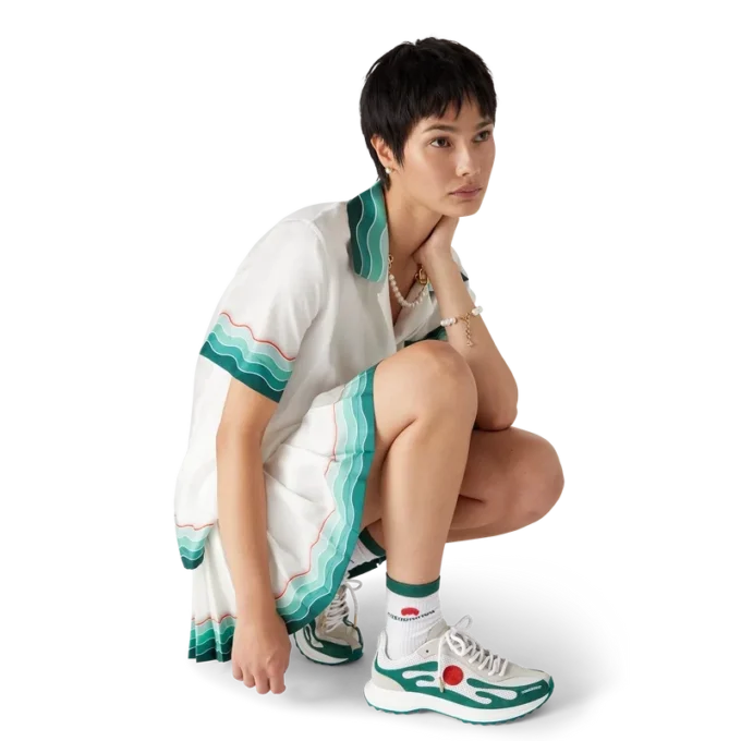 Zapatilla Stade para mujer en blanco y verde Zapatilla Stade para mujer en blanco y verde