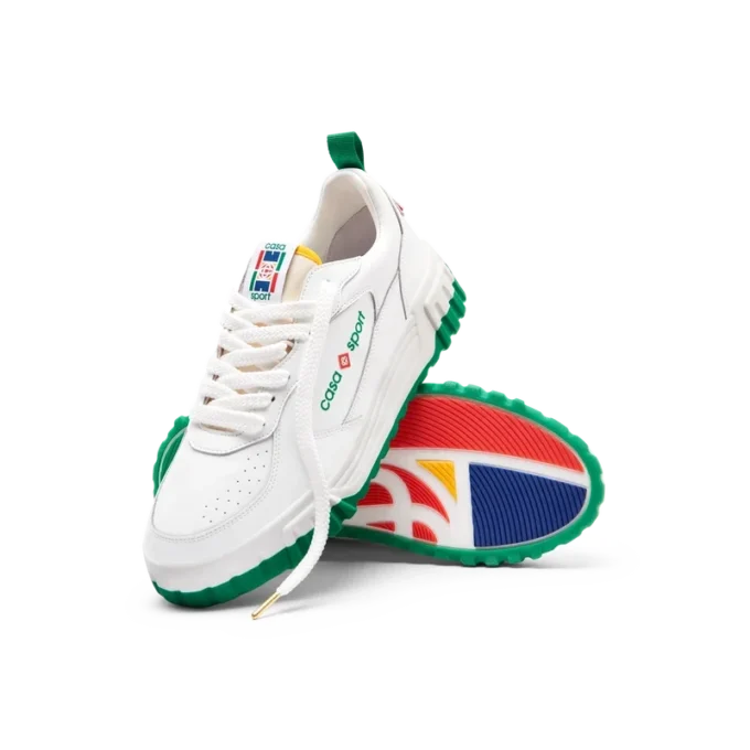 Zapatillas Court para mujer en blanco y verde Zapatillas Court para mujer en blanco y verde