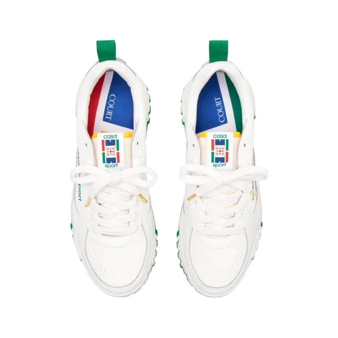 Zapatillas Court para mujer en blanco y verde Zapatillas Court para mujer en blanco y verde