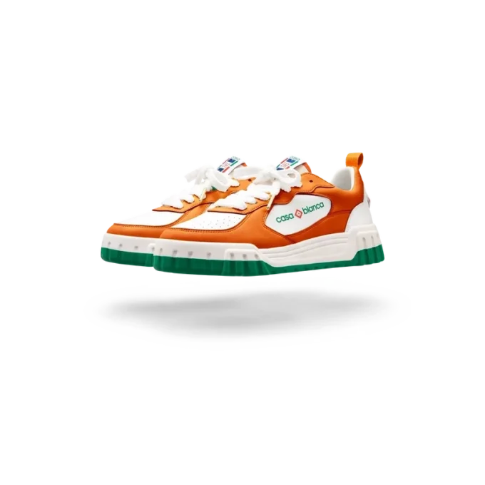Zapatillas Court para mujer en naranja y blanco Zapatillas Court para mujer en naranja y blanco