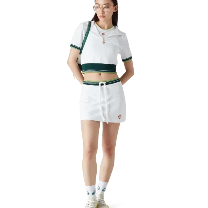 Falda de tenis de terciopelo texturizado