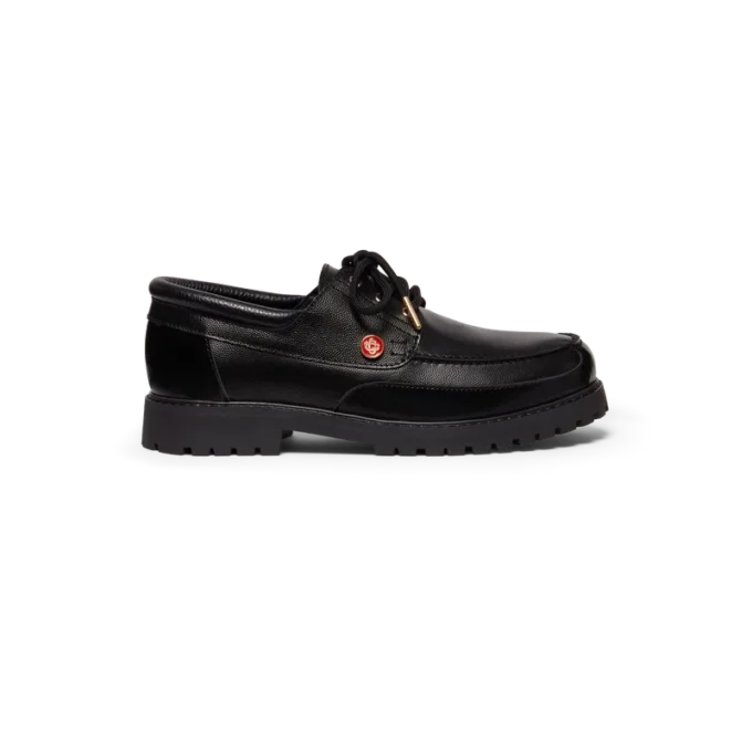 Zapatos náuticos de piel negros para hombre